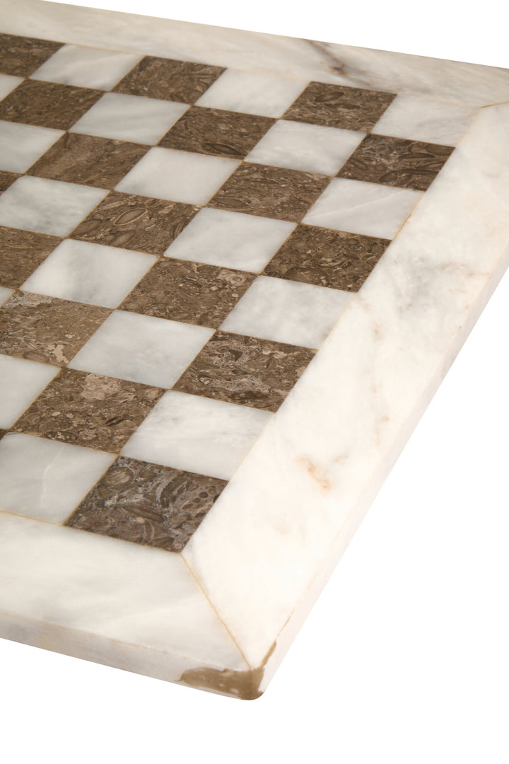 and Set Marble Large Tac White Grey Chess Tic