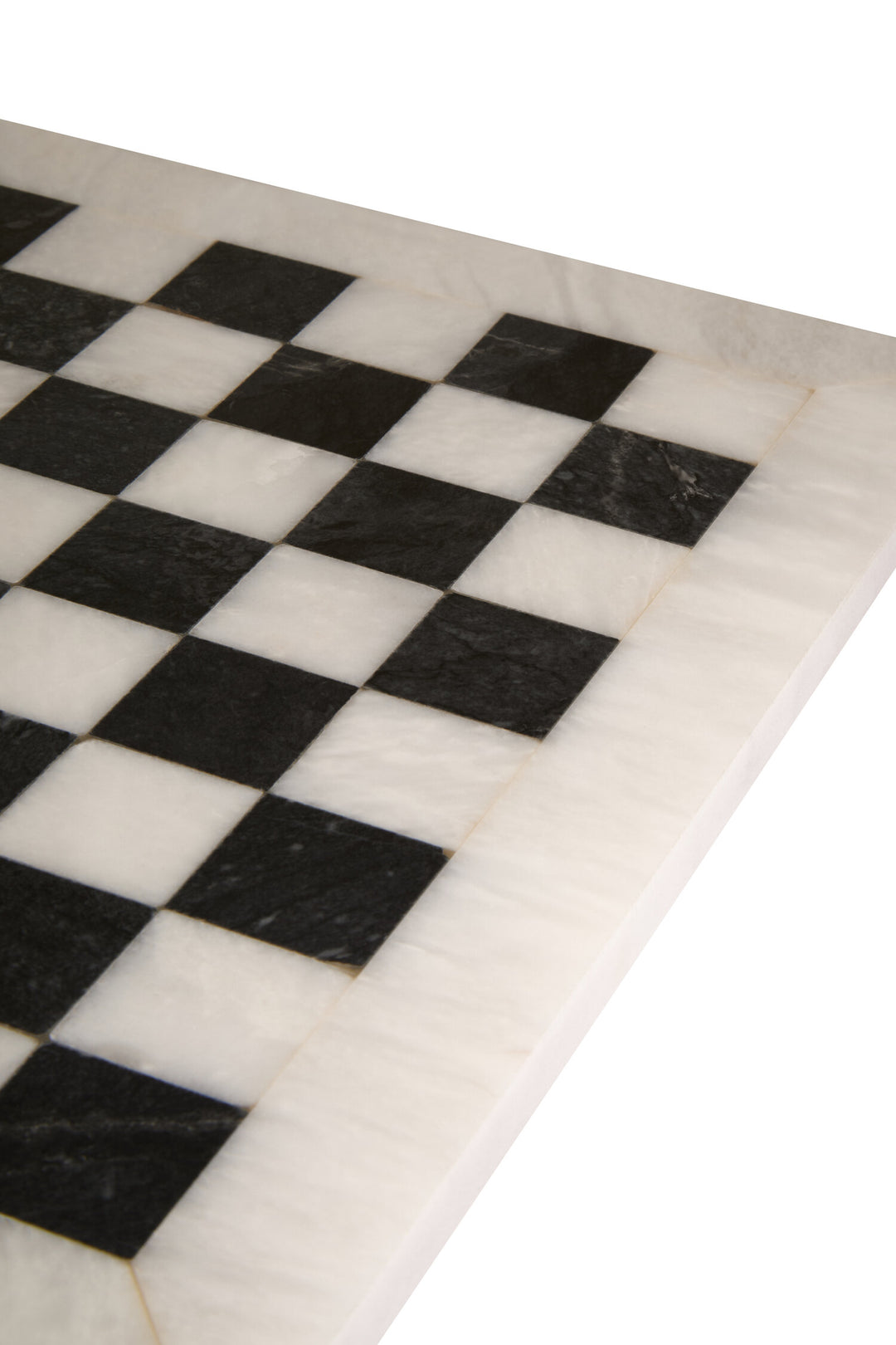 Black and Small Tac Tic White Chess Set Marble
