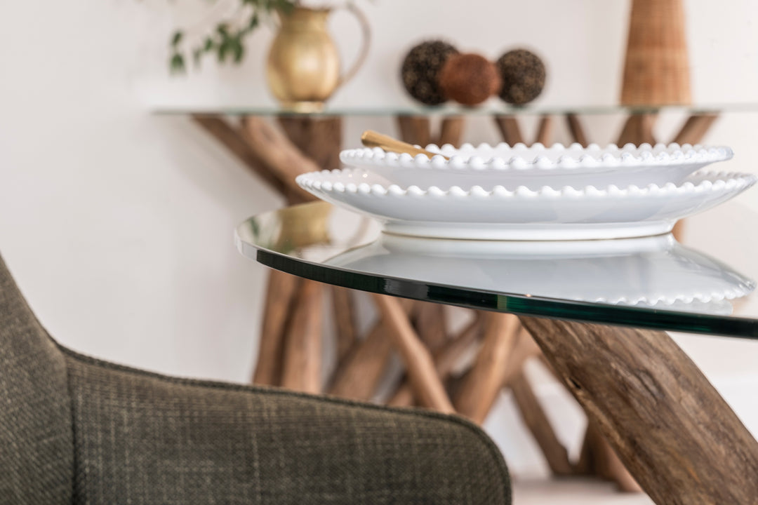 Norelle Round Dining Table 160cm (10mm glass)