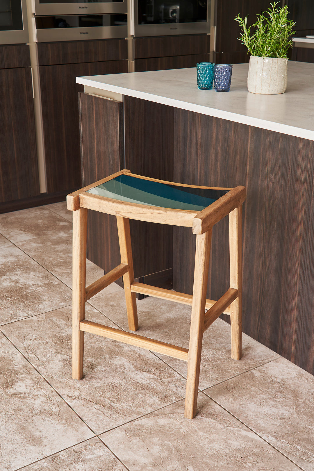 Ryston Stool - Blue Hues