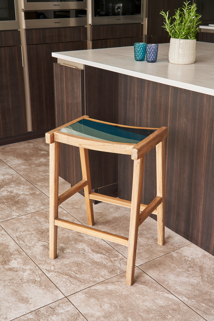 Ryston Stool - Blue Hues