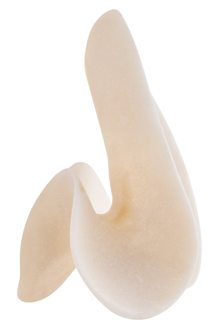Loop Marble Abstract Dune White Small Effect Sculpture