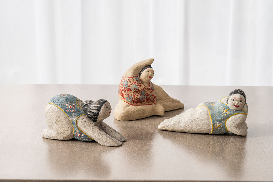 Set of 3 Yoga Ladies- Gravelle
