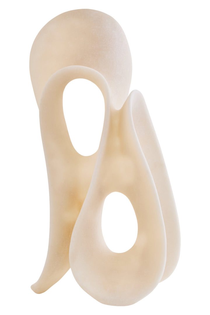 Loop Large Abstract Effect Sculpture Dune Marble White