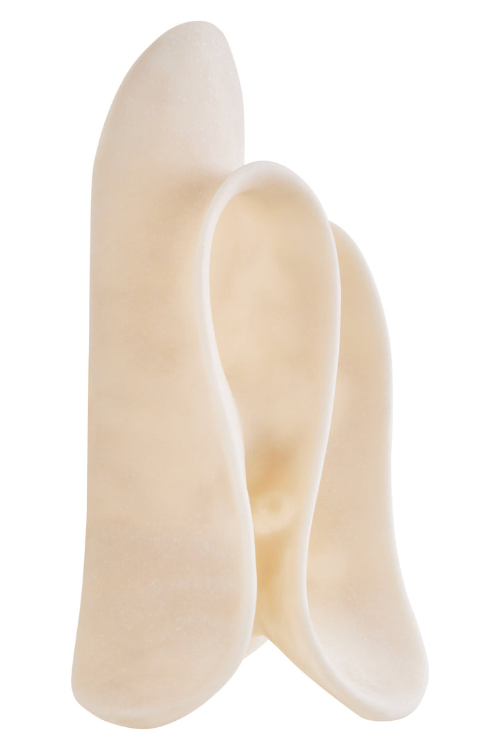 Loop Large Abstract Effect Sculpture Dune Marble White