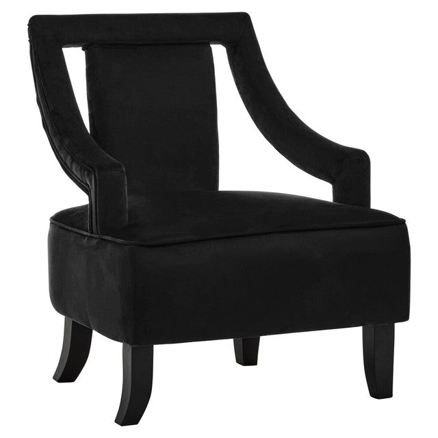 Cavelle Black Velvet Chair