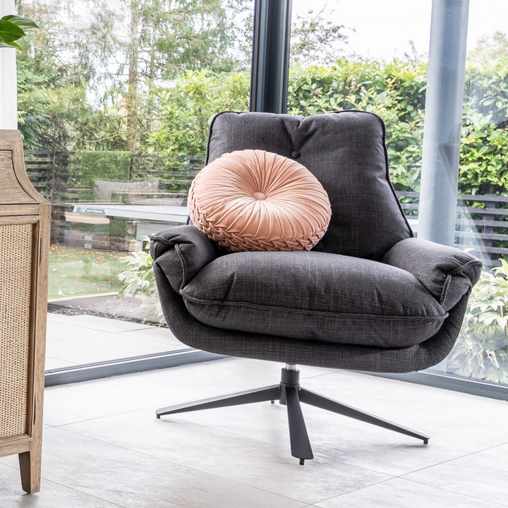 Selvara Easy Chair Slate Grey Twill