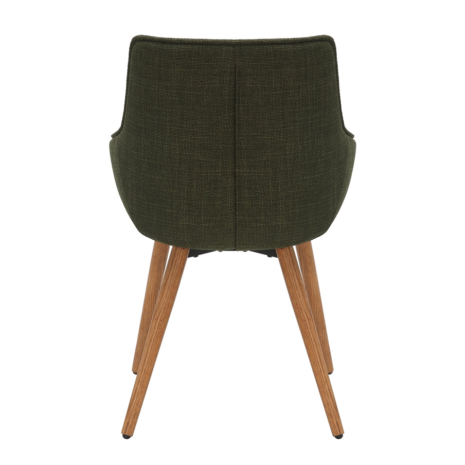 Bude Dining Chair Olive Green Twill SET OF 2