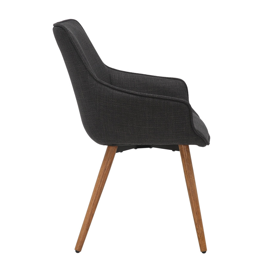 Bude Dining Chair Slate Grey Twill SET OF 2