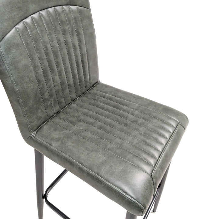 Orissa Barstool Vegan Leather Forest Green SET OF 2