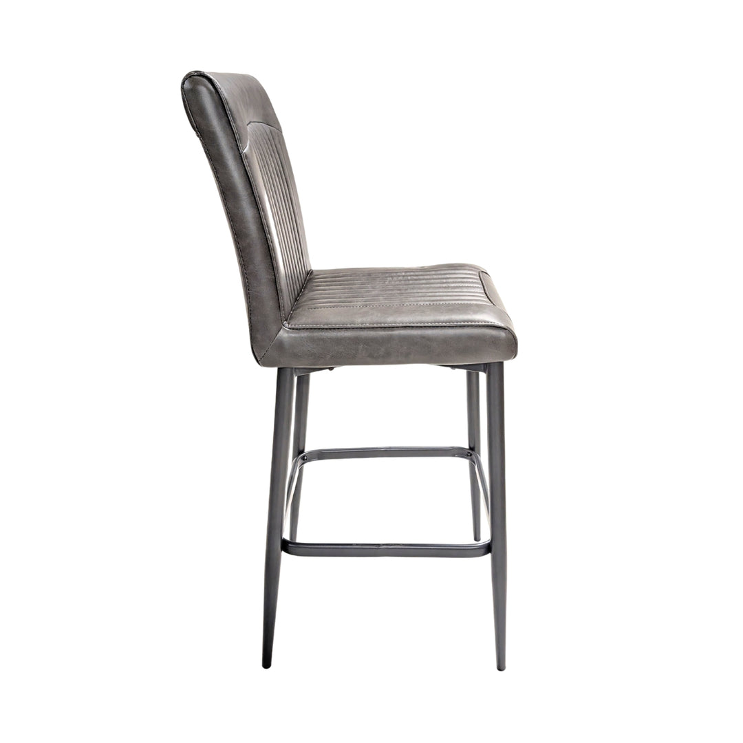 Orissa Barstool Vegan Leather Grey SET OF 2