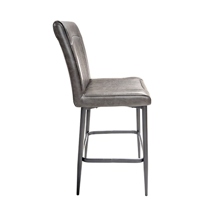Orissa Barstool Vegan Leather Grey SET OF 2