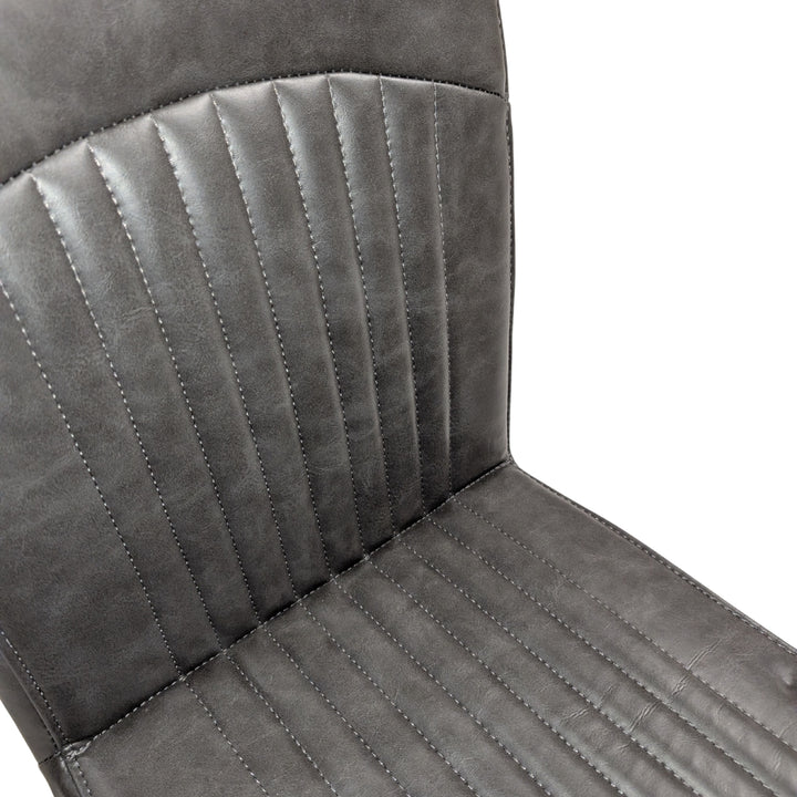 Orissa Barstool Vegan Leather Grey SET OF 2