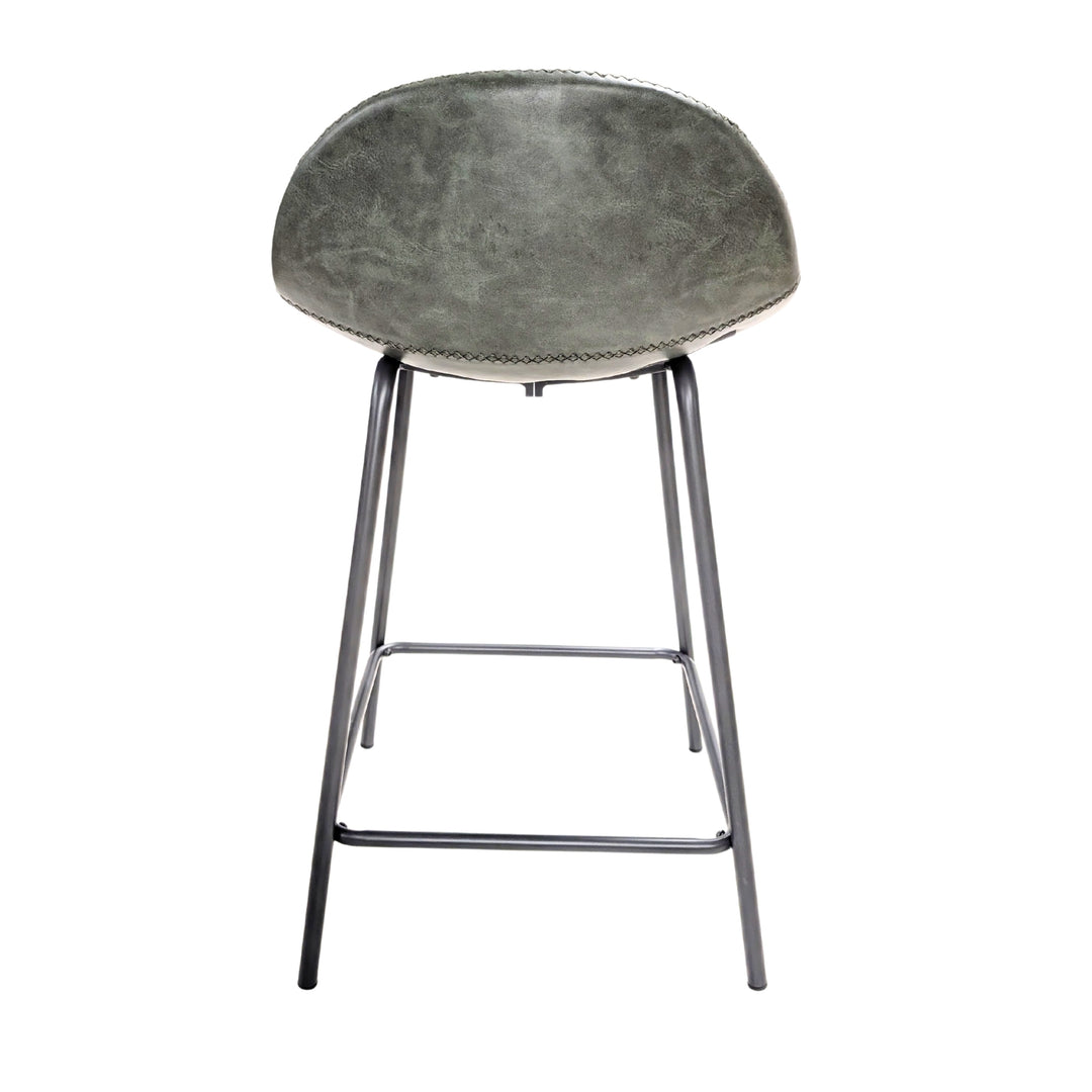 Lunmere Baseball Counter Stool Forest Green SET OF 2