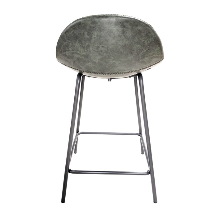 Lunmere Baseball Counter Stool Forest Green SET OF 2