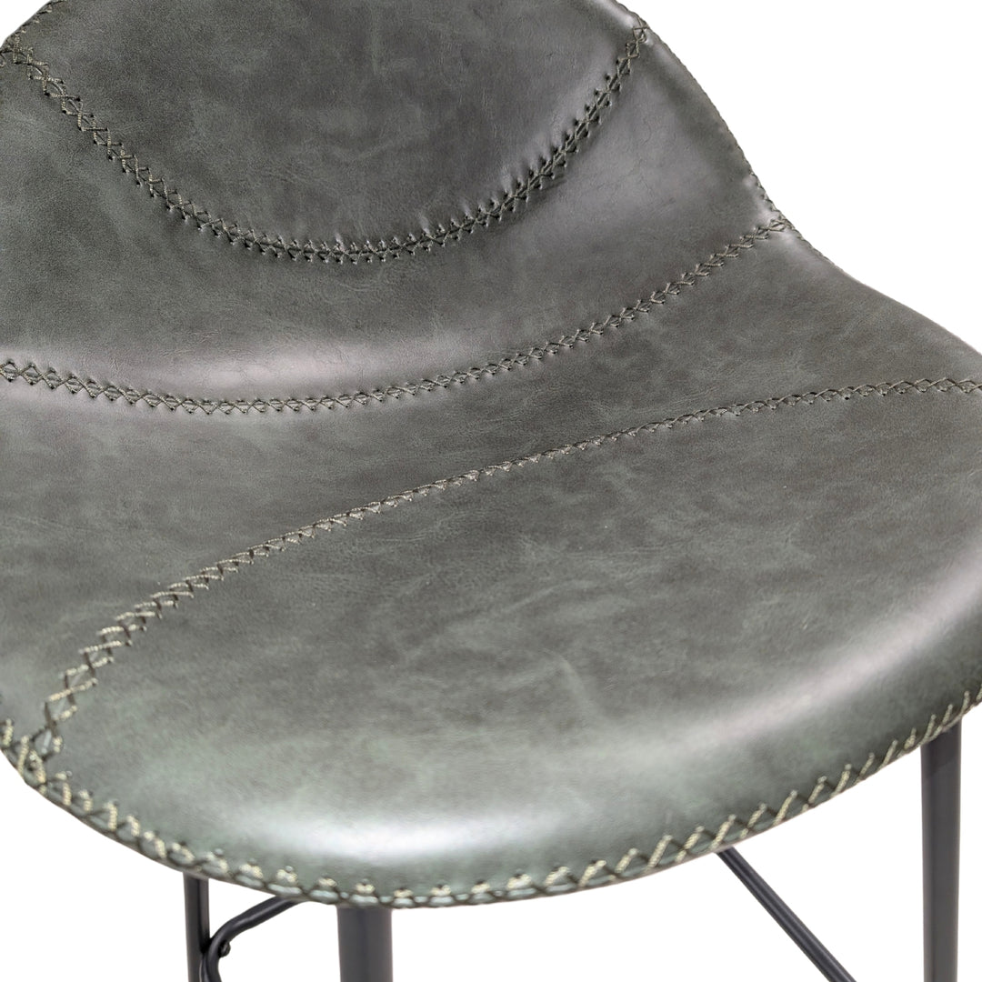 Lunmere Baseball Counter Stool Grey SET OF 2