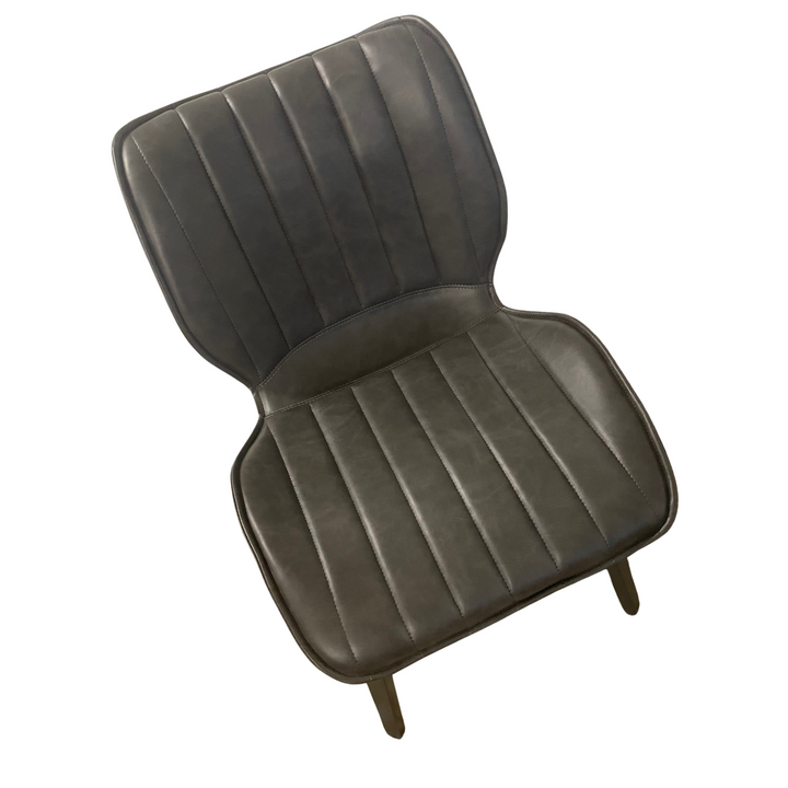 Junelle Dining Chair Vegan Grey Wooden Leg SET OF 2