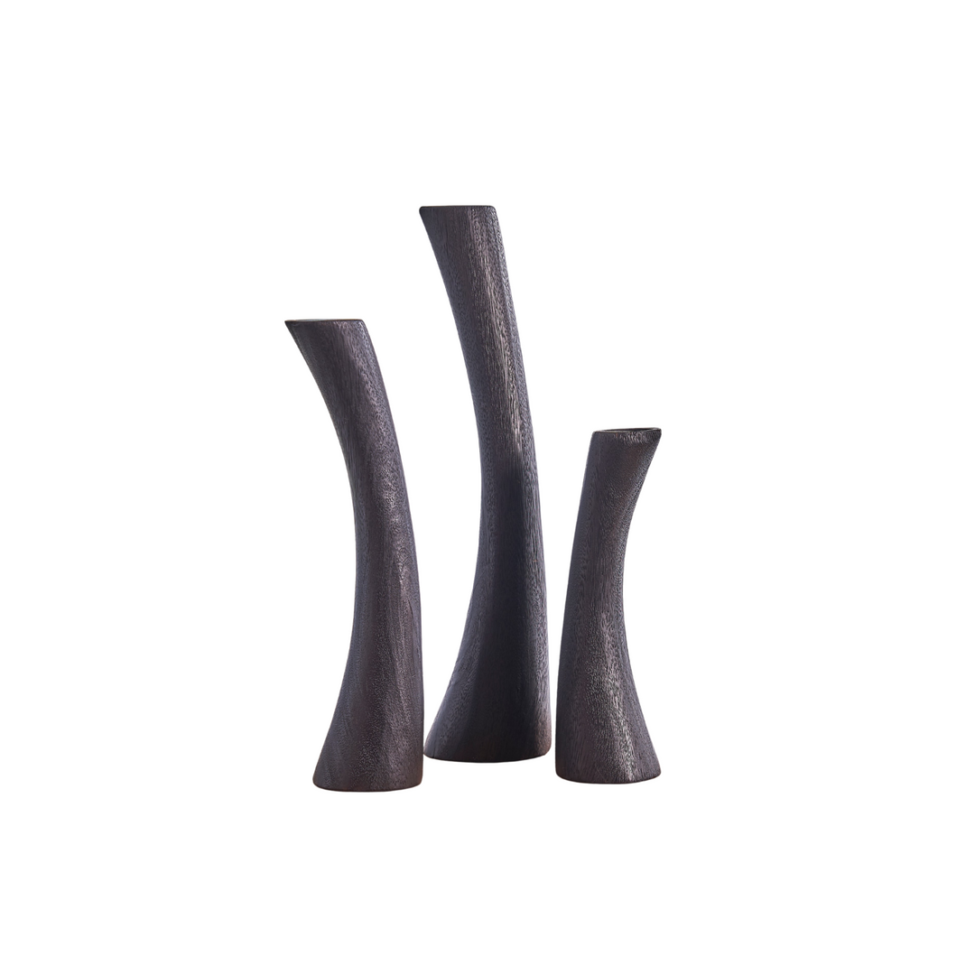 Xoriel Small Candlestick -Set of 3- Black