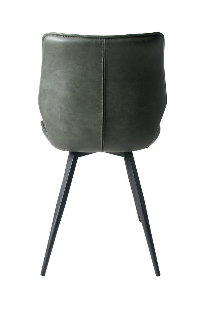 Junelle Dining Chair Vegan Leather Forest Green SET OF 2