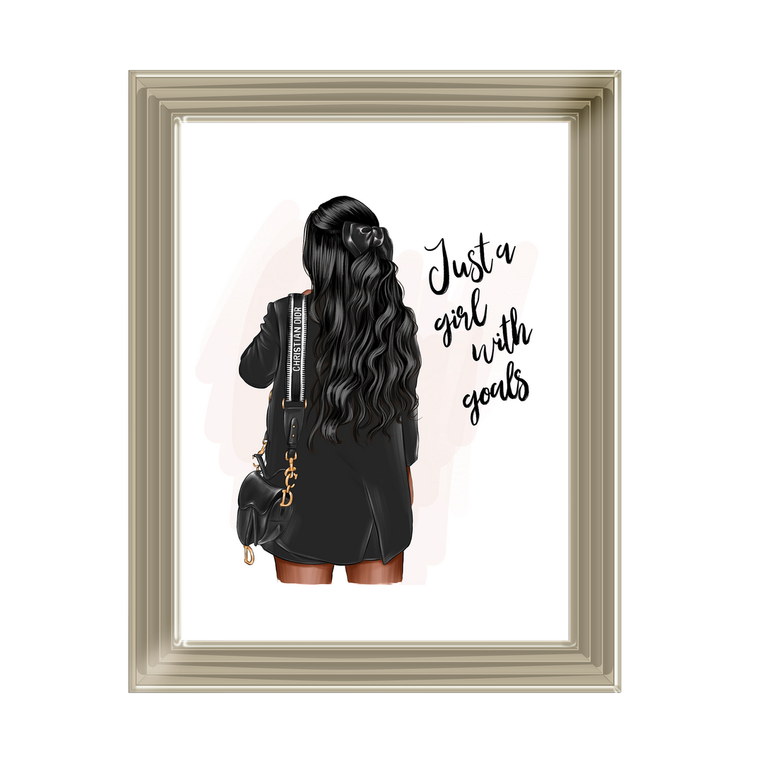 Girl with goals (Dark hair)