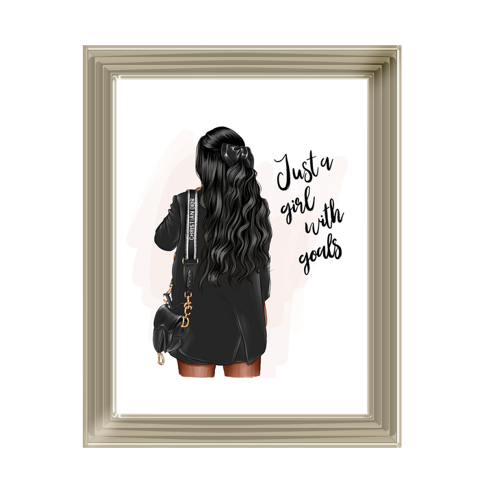 Girl with goals (Dark hair)
