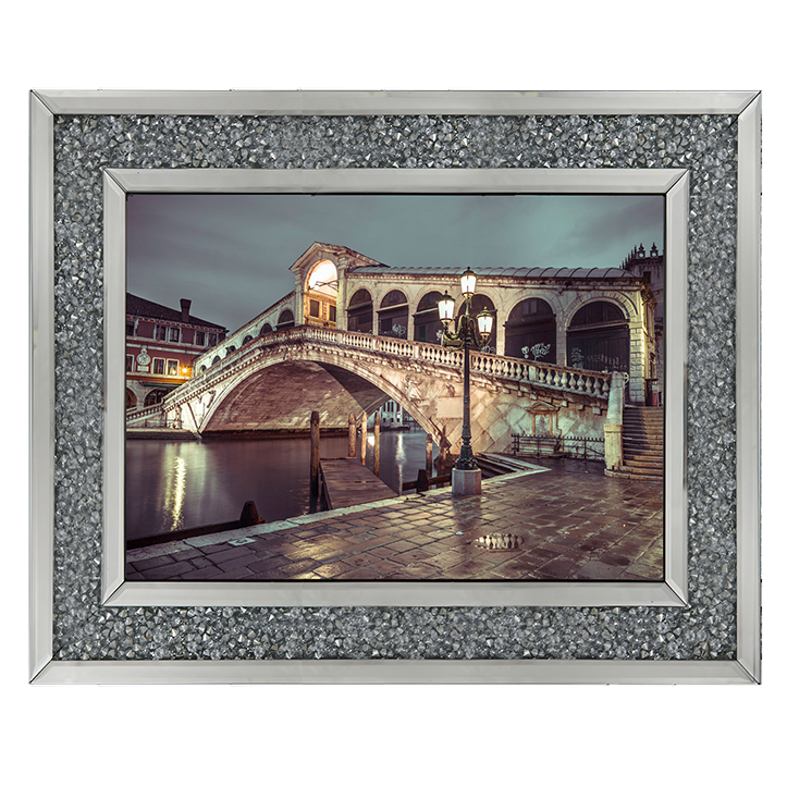 CY077 Rialto Bridge at night, Venice, Italy I