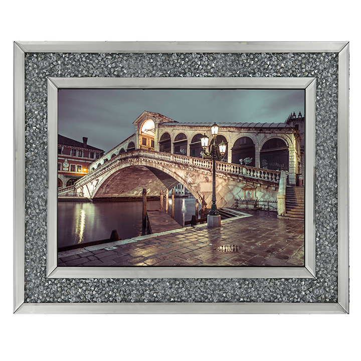 CY077 Rialto Bridge at night, Venice, Italy I