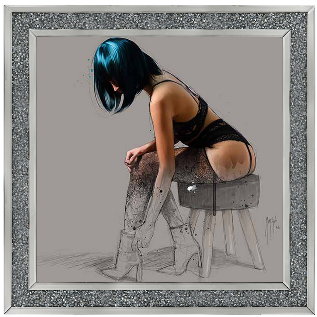 FG577 Blue Hair Lingerie Sketch