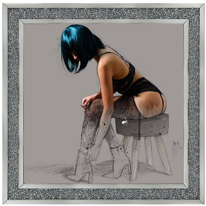 FG577 Blue Hair Lingerie Sketch