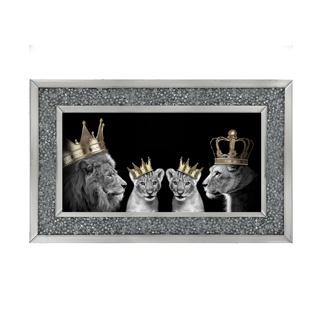 Lion family of 4 (Gold Crowns)