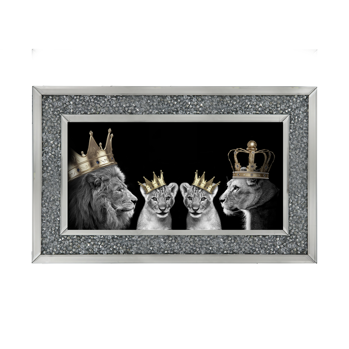 Lion family of 4 (Gold Crowns)