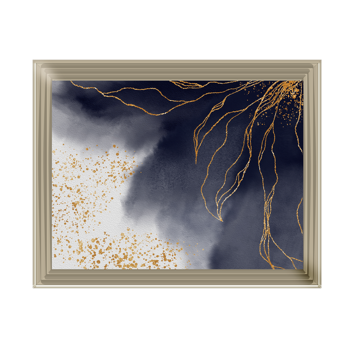 AB152 Abstract Black & Grey I