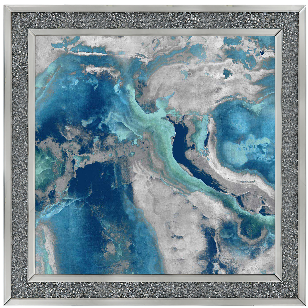 AB132 Blue & White Geode