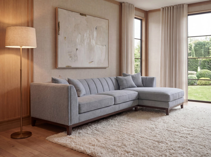 Aluxo Cooper Left Hand Corner Sofa – Dolphin Boucle Fabric
