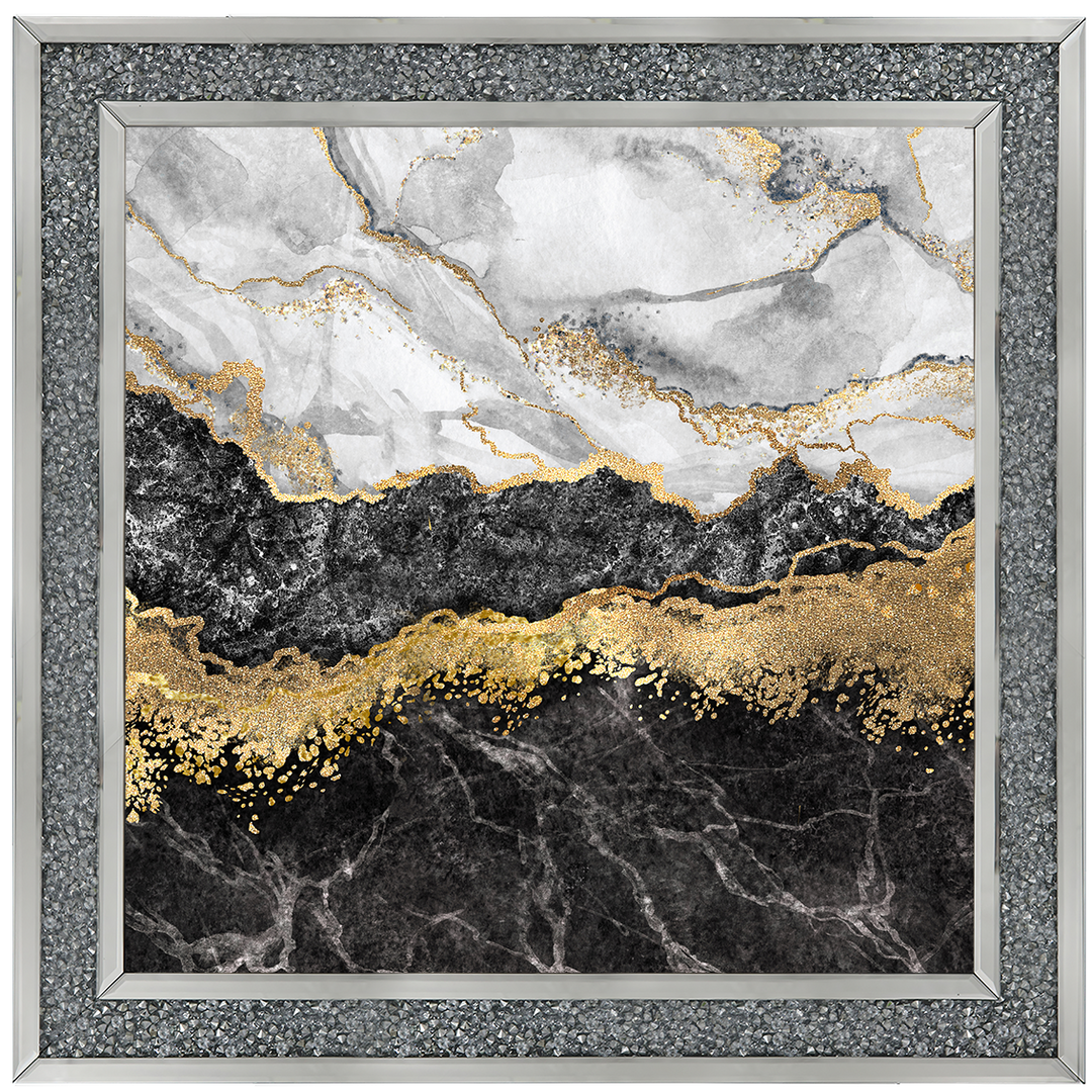 AB150 Black & Gold Geode