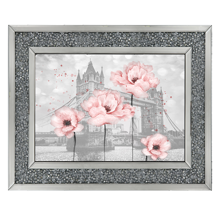 Floral print over Tower Bridge