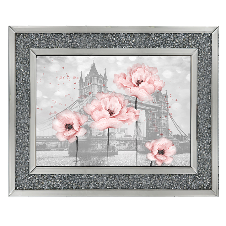 Floral print over Tower Bridge