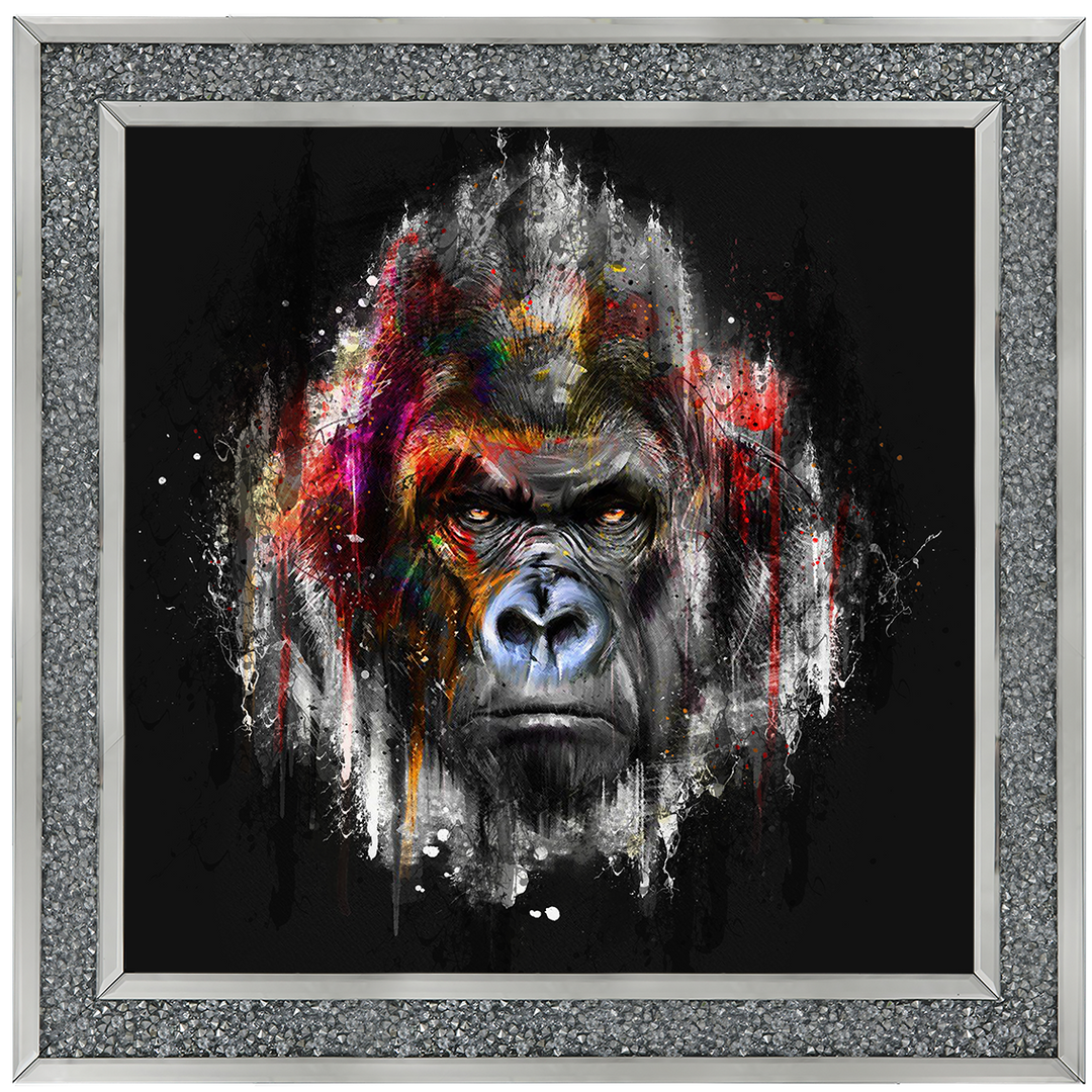 AN422 Black & Red Gorilla Watercolour