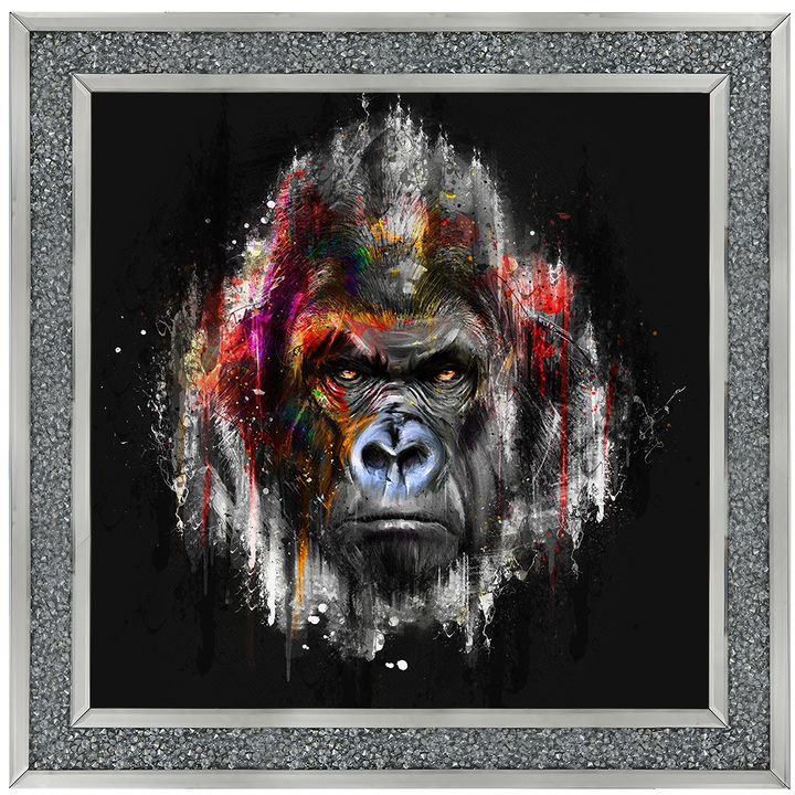 AN422 Black & Red Gorilla Watercolour