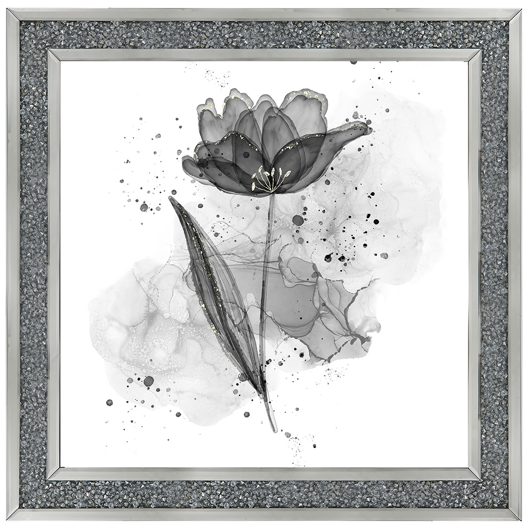 Silver Flower With Splashes