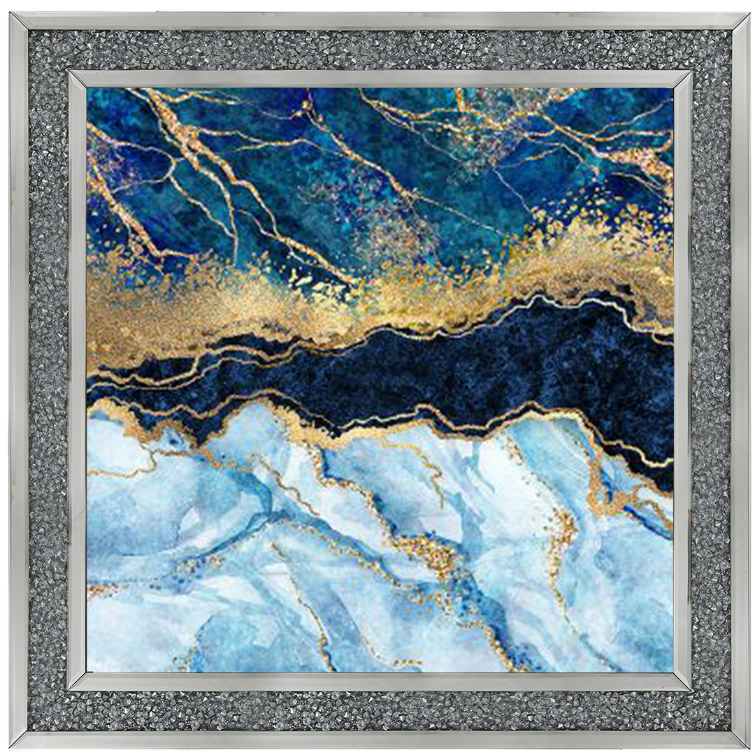 AB111 Blue & Gold Geode
