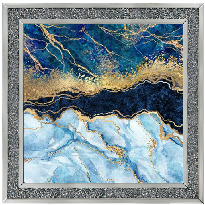 AB111 Blue & Gold Geode