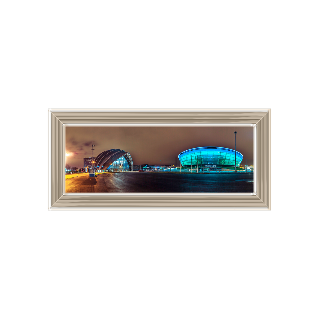 CY029 Evening view of Clyde Auditorium and SSE Hydro in Glasgow I