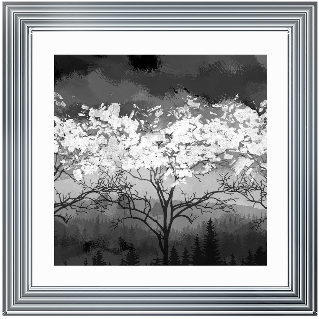 LS199 Lone Black & White Tree