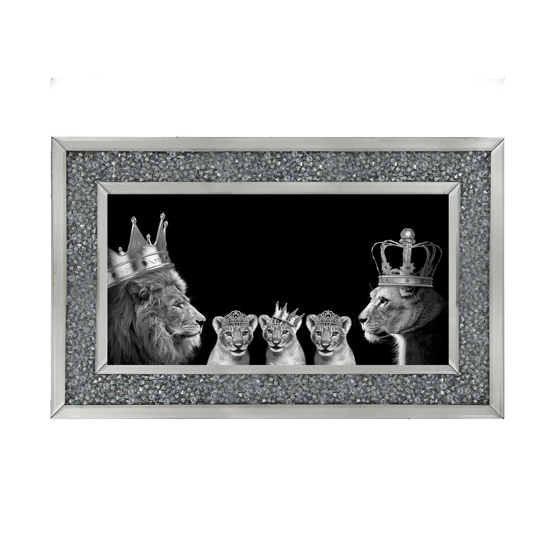 Lion family of 5 (Silver Crowns) I