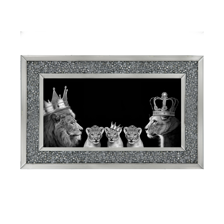 Lion family of 5 (Silver Crowns) I