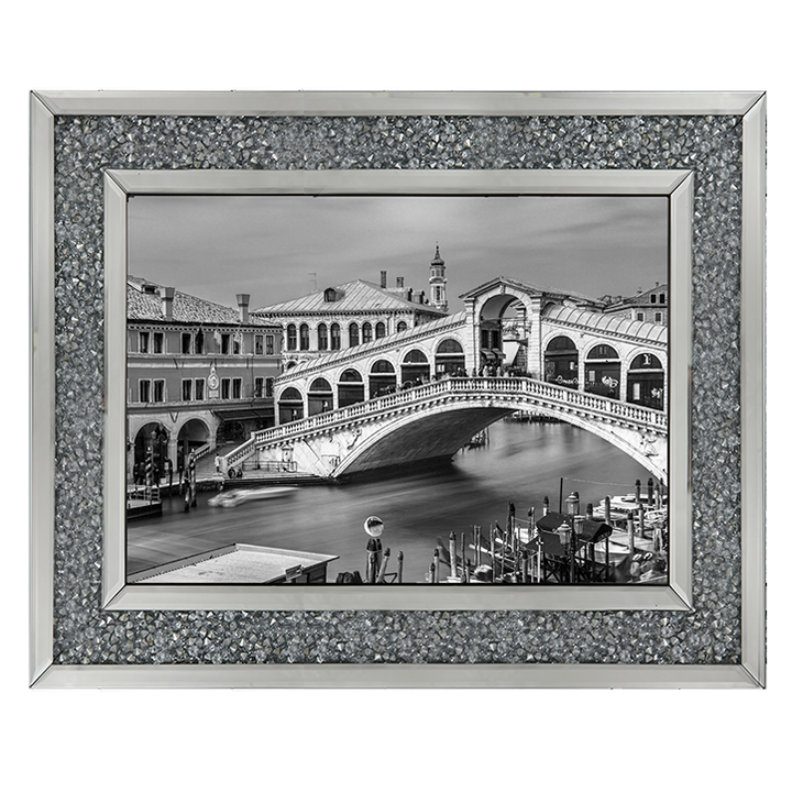 CY080 Famous Rialto bridge, Venice (Black & White)