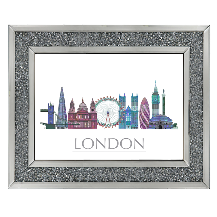 CY048 London Skyline Coloured Buildings