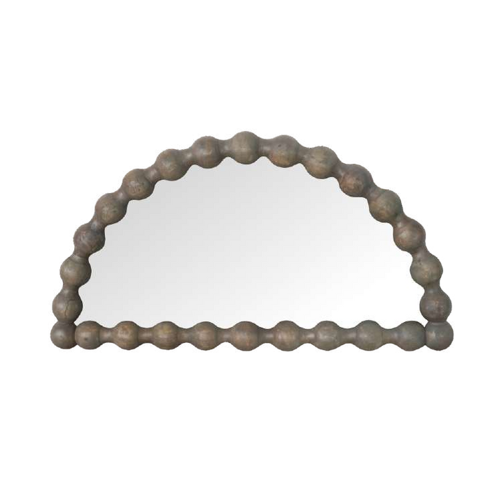 Quinmere Half Moon Mirror - Greywash