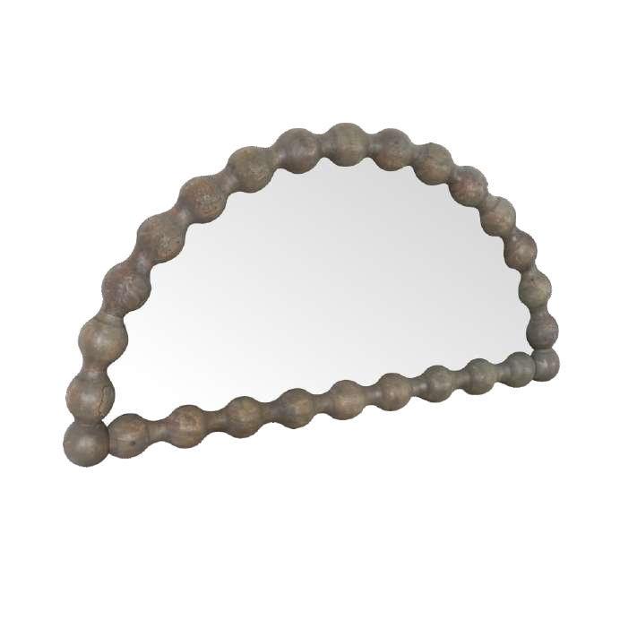 Quinmere Half Moon Mirror - Greywash